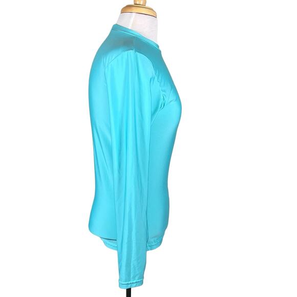 O’Neill Women’s Seafoam Green Rashguard Beach Swim Boating Surfing UPF50 Shirt S - Picture 3 of 10